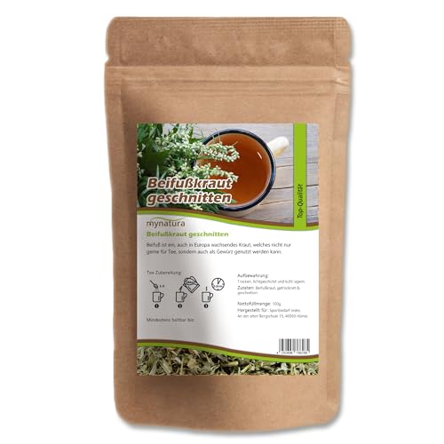 Mynatura Beifußkraut getrocknet und geschnitten | Für Kräutertee | Veganes Produkt | Beifuß getrocknet | Kraut | Im Beutel 250g