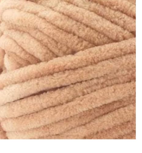 Image of Premier Yarns Parfait Chunky Chenille Crochet Knitting 3.5 Oz 6 Super Bulky Weight 3 Pack Bundle with Bella's Stitch Place Holders (Almond Butter)