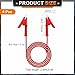 MECCANIXITY 4pcs 9.8ft Alligator Clip Test Leads, 15A Dual Alligator Clips with Wires for Multimeter Jumper Wire Industry Car Battery, Red