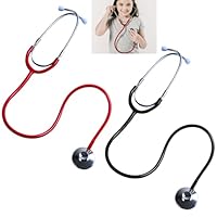 Metall Stethoskop Kinder,Funktionsfähiges Stethoskop Spielzeug,Kinderstethoskop Rollenspiel,Kinderstethoskop Kunststoff,Spielzeug Stethoskop Kostüme,Kinder Stethoskop,Kinder Stethoskop Simulation 2PC