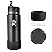 Sportula Protective Silicone Sleeve for Hydro Flask Bottles, BPA-Free Boot, 2 Boots of Multiple or Same Colors in 1 Set Package (Medium Boot (Fits 32/40 oz Bottles), Black/Black)