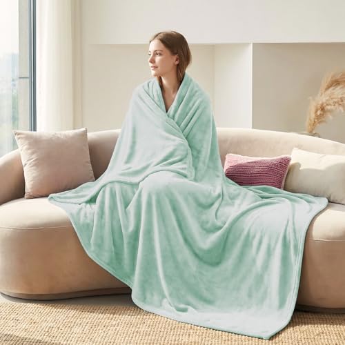 CozyLux Kuscheldecke Flauschig Decke 220x240 cm Salbeigrün – Ansicht 2