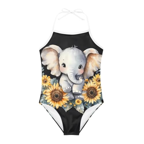 Image of ELEQIN Swimwear Swimsuit One Piece Girls Bathing Suit Animal Pattern 1-10 Years