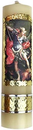 Archangel Saint Michael Archangel Colorful Candle Protection Angel Vela de San Miguel Arcangel