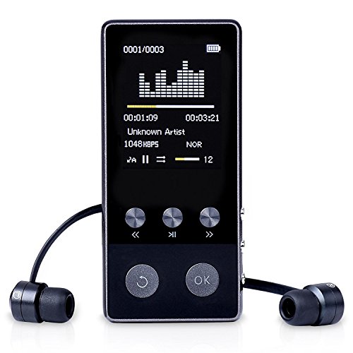 Tensun MP3 / MP4 Player 8GB Lossless Music Player with FM Radio, Pedometer, Photo Viewer, E-Book, Voice Recorder, Video and HD Headphone Support 64GB Micro SD Card