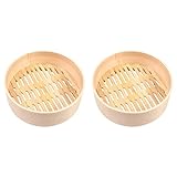 BESTonZON 2 Stücke Dampfer Favors Mini Gedämpfte Chinesische Brötchen Knödel Kocher Pan Reis Bao Fischkäfig Kochgeschirr Liefert Asiatische Meeresfrüchte Gerichte Knödel Momo Sum Hühnerkorb