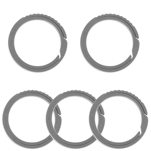 Dubee Titanium Quick Release Keychain: Swivel Detach Key Rings Connector Kit, Ultra-Durable & Robust. Great for Daily Use! (5Pcs 23mm Titanium Key Rings)