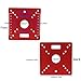 KETIPED Aluminium Router Table Insert Plate,Mini Square Woodworking Benches Router Flip Plate,Multifunctional Trimming Engraving Table,055Red