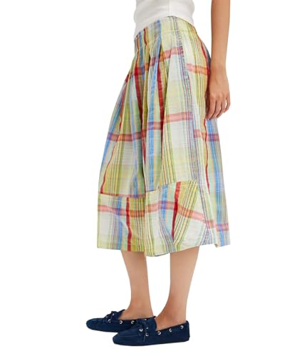 Women's Casual Striped Vacation Wide Leg Pants Loose Elastic Waist Capri Boho Lightweight Pants