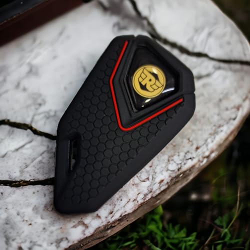 Image of Bike Flip Key fit for Meteor, Interceptor, Continental GT with Silicone Key Cover - Yellow Logo
