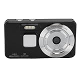 Cámara digital 4K portátil, cámara 1080P, zoom digital de 18x, enfoque automático antivibración, cámara de viaje compacta, para niños, estudiantes, adolescentes, niñas y niños (negro)