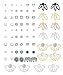 Hanpabum 35Pairs Assorted Multiple Stud Earrings set Fashion Stud Earring Set for Teens Girl Women