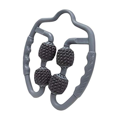 KOIUJ Leg Massager del muscolo, Yoga Relaxation fitness Full Body Massager con 4 ruote, utilizzato in esercitazione di ginnastica Gamba, Colore: grigio