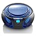 Produktbild Lenco SCD-550 - CD-Player für Kinder - CD-Radio - Stereoanalage - Boombox - MP3 und USB Player - Bluetooth - 2 x 2 W RMS-Leistung - Party Lights - Blau