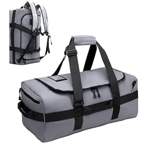 40L-Large-Duffle-Bag-for-Men-Travel-Duffel-Backpack-with-Detachable-Straps-for-Gym-Sports-Heavy-Duty-and-Water-Resistant-Grey 40L Large Duffle Bag for Men Travel Duffel Backpack with Detachable Straps for Gym Sports, Heavy Duty and Water Resistant (Grey)