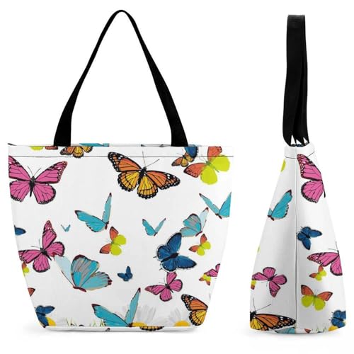 Sac à main papillon femme grand sac de shopping voyage de 32.5cm
