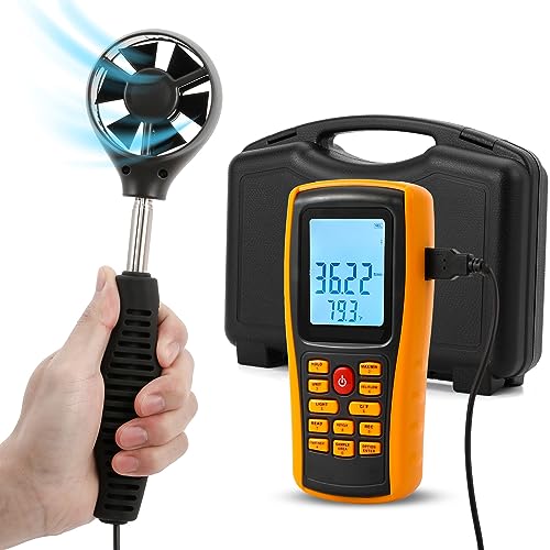 Bonvoisin Anemometro portatile CFM/CMM Misuratore di velocità del flusso d'aria