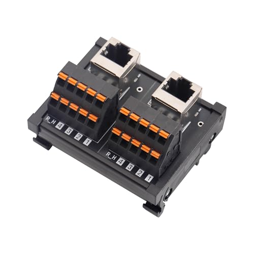 Connecteur Ethernet RJ45 pour rail DIN vertical terminal à deux voies 120 ohm
