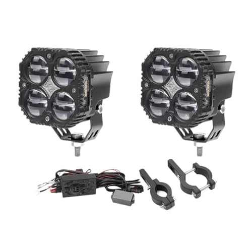 Foco LED estroboscópico de moto 12V 24V lámpara intermitente de 3 pulgadas antiniebla impermeables