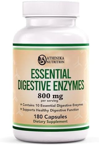 Digestive Enzymes - 800mg Blend of All 10 Most Essential Digestive and Pancreatic Enzymes (Amylase, Lipase, Bromelain, Lactase, Papain, Protease, Cellulase, Maltase, Invertase) by Double Wood-image-10