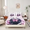 Erosebridal Kawaii Japanese Girl Sheets Cartoon Anime Bedding Set Full for Kids Boys Girls 3D Japanese Style Bed Sheets Set Sailor Suit Uniform Girl Design Fitted Sheet + Top Sheet + 2 Pillowcases - Image 5