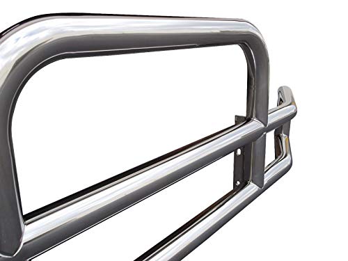 QSC Polished Stainless Steel Deer Bumper Guard w/Bracket Compatible with Volvo VNL 04-17 - Thumbnail 5