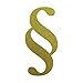 Produktbild Aufkleber Tattoo Paragraph gold 40cm § Gesetz Zeichen Symbol Anwalt Kanzlei Deko Folie