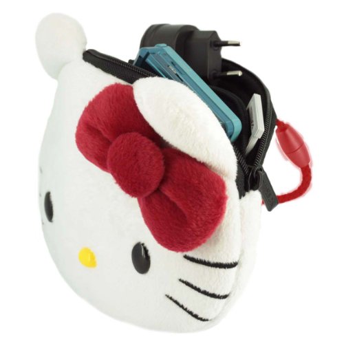 Sac de transport en peluche 'Hello Kitty' pour DS Lite/ DSi/ DSi XL/ 3DS/ 3DS XL