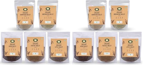 Image of Millet Amma Grain Combo, Kodo, Foxtail, Browntop, Little, Barnyard Millets, 2.5Kg Pack, 5 Pieces (Pack of 2)