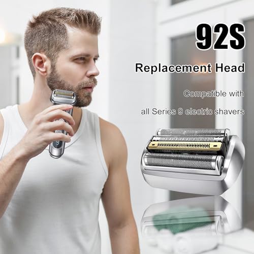 92S Series 9 Shaver Replacement Heads Compatible with Braun Series 9 Electric Razors 290cc, 9291cc, 9370cc, 9293s, 9385cc, 9390cc, 9330s, 9296cc,Compatible with Braun Series 9 Pro Replacement Heads