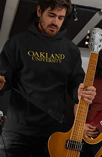 CreateMyTee | Oakland University Text Only Hooded Sweatshirt |2