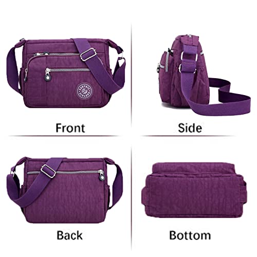 Womens Multi Pocket Messenger Cross Body Bag Travel Bag Casual Cross Body Shoulder Handbag For Shopping Travel Hiking Daily - 4
