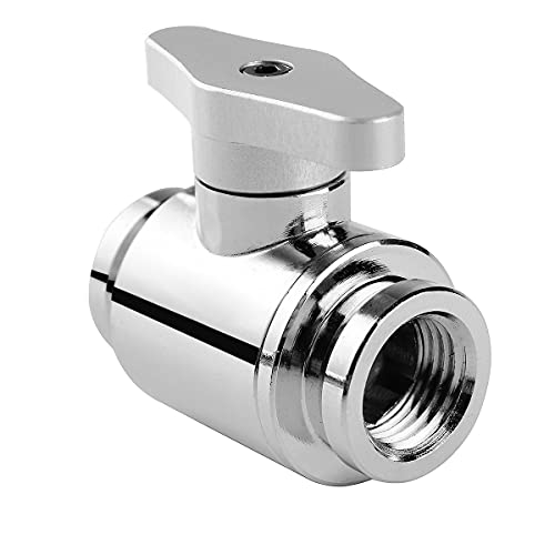 Valve à boulets flottants PC G1/4 argent pour refroidissement eau
