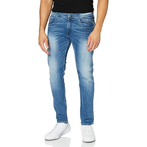 Replay Men's Anbass Jeans, Blue Denim, 34W / 34L Cover