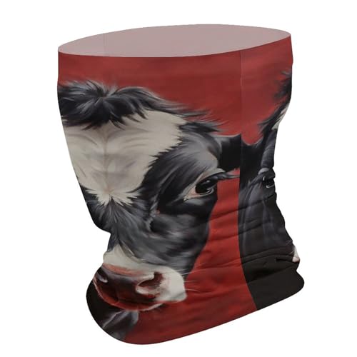 Cuello para hombre y mujer con fondo rojo, animales, bandana, balaclava, máscara facial, bufanda elástica, resistente al viento, enfriamiento, transpirable, para ciclismo y deportes al aire libre miniatura 3