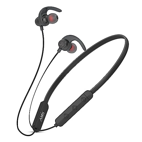 Image of AMS Royal Series Sports Wireless Neckband Earphone with Extra Bass Upto 35 Hours Playtime, Sweat & IPX5 Water Resistance, (NB22, Grey)