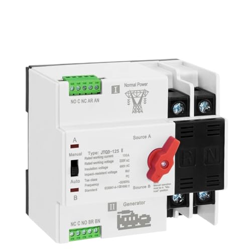 Commutateur de transfert automatique ATS 2P 100A 220V inverseur de source automatique