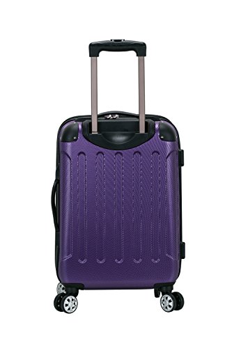 Image of Rockland London Hardside Spinner Wheel Luggage, Purple, Carry-On 20-Inch