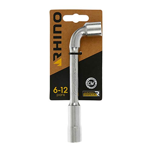Rhino - Clés tubulaires et à Pipe, Clé à Pipe débouchée 13 mm - Diamètre 13 mm - Empreinte 6/12 pans - Fabriqué en Acier (Chrome Vanadium) - Garantie à Vie - Plusieurs Tailles Disponibles