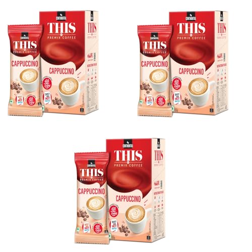 Image of Continental This Cappuccino Instant Coffee Powder|330 Gram (15 Sachets, 22G Per Each)|3In1 Instant Premix Flavoured Coffee|Smooth Flavour And Rich Taste|Just Add Hot Water|Cafe Like Coffee