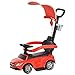 HOMCOM Porteur Enfants Voiture Enfant Multi-équipée 12-36 Mois Coffre klaxon Effet Musical polypropylène Rouge