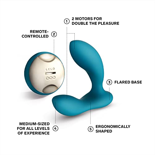 Lelo Hugo Prostate Massaging Butt Plug Sex Toy For Men Remote Controlled Vibrating Male Anal Sex Toys With Remote Control Vibrator, Blue #TOP2