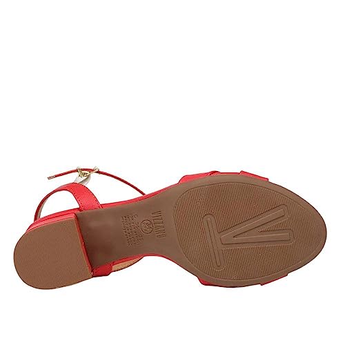 Sandália Vizzano Salto Bloco Feminino, Vermelho, 36