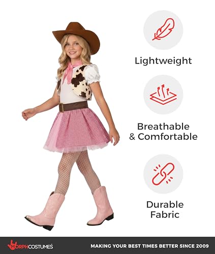 Disfraz de vaquera rosa para niñas miniatura 7
