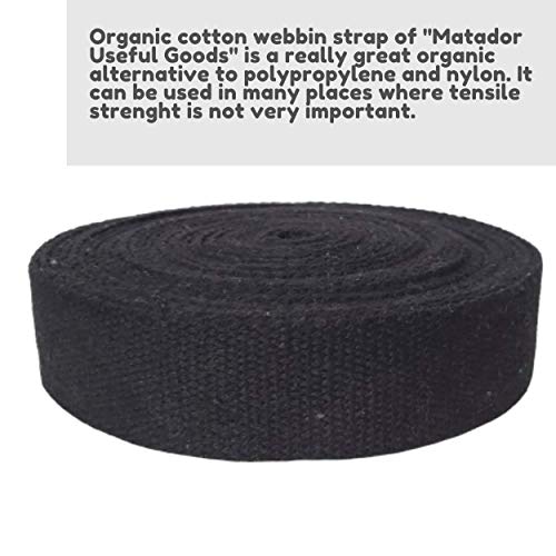Heavy Cotton Webbing 1 1/2 Inch - Straps for Arts and Crafts - 5, 10, 25, or 50 Yards, Over 10 Colors (Black, 10 Yards)