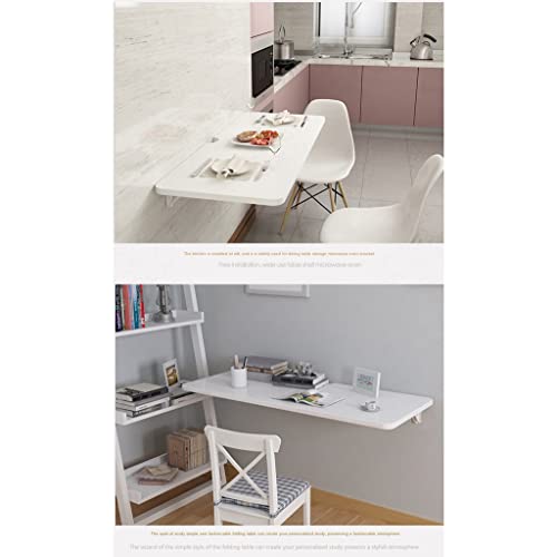 Table pliable murale multi-usages avec support ordinateur en bois