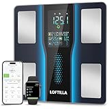LOFTILLA Smart Scale for Body Weight, Accurate Scale with BMI Body Fat Muscle Mass, 8-in-1 Large Display, Bluetooth Digital Bathroom Scales for 14 Body Composition Metrics, Sync with Fitness App