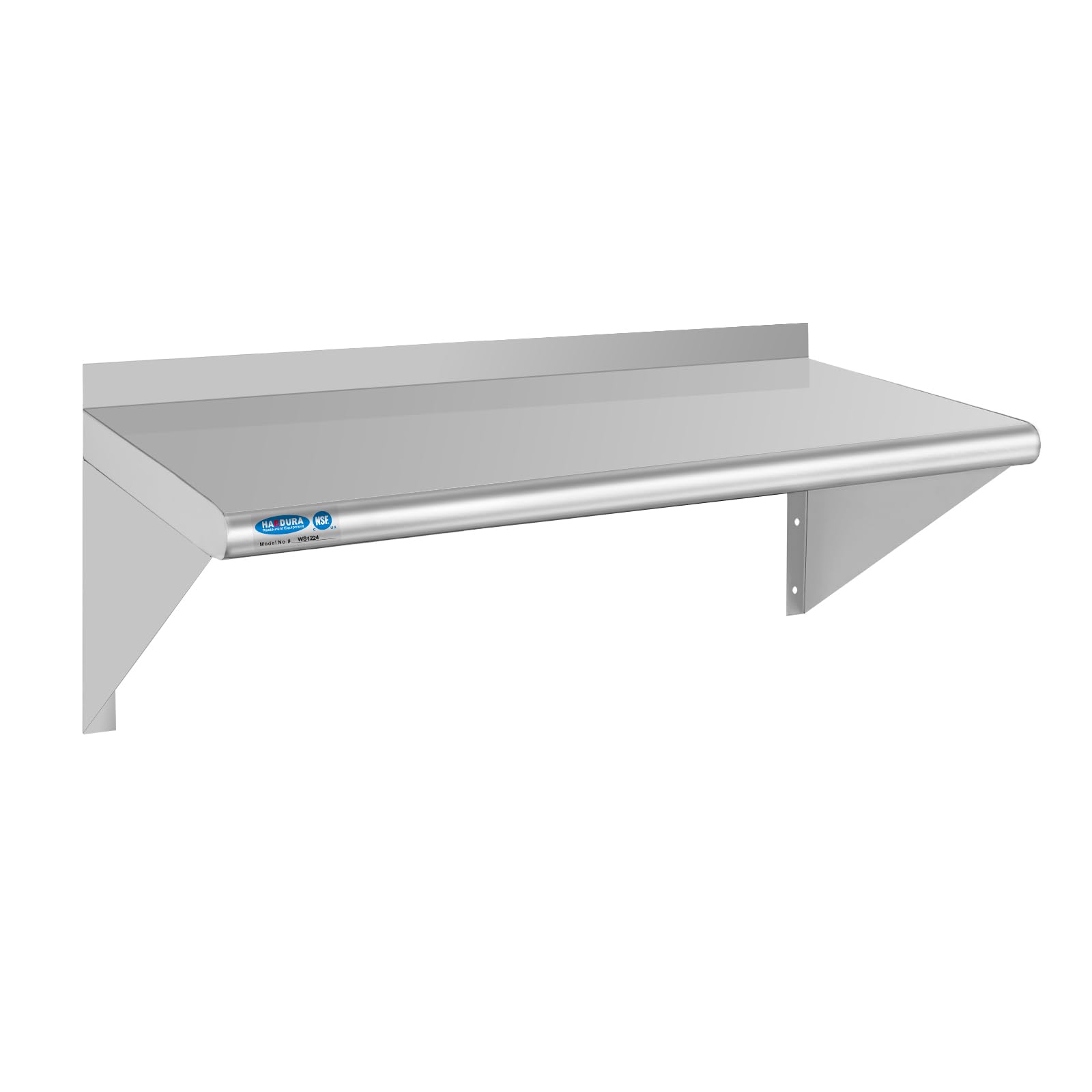 HARDURA Stainless Steel Shelf 12" x 24", 210lb Wall Mount