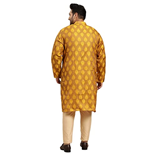 Image of SOJANYA (Since 1958, Men's Silk Blend Grey Kurta Pyjama & Silk Blend Jacket Combo
