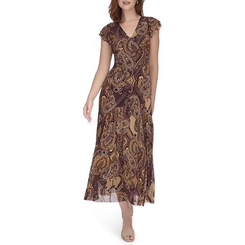 Robe col v Tommy Hilfiger à coupe empire et manches évasées pour femme